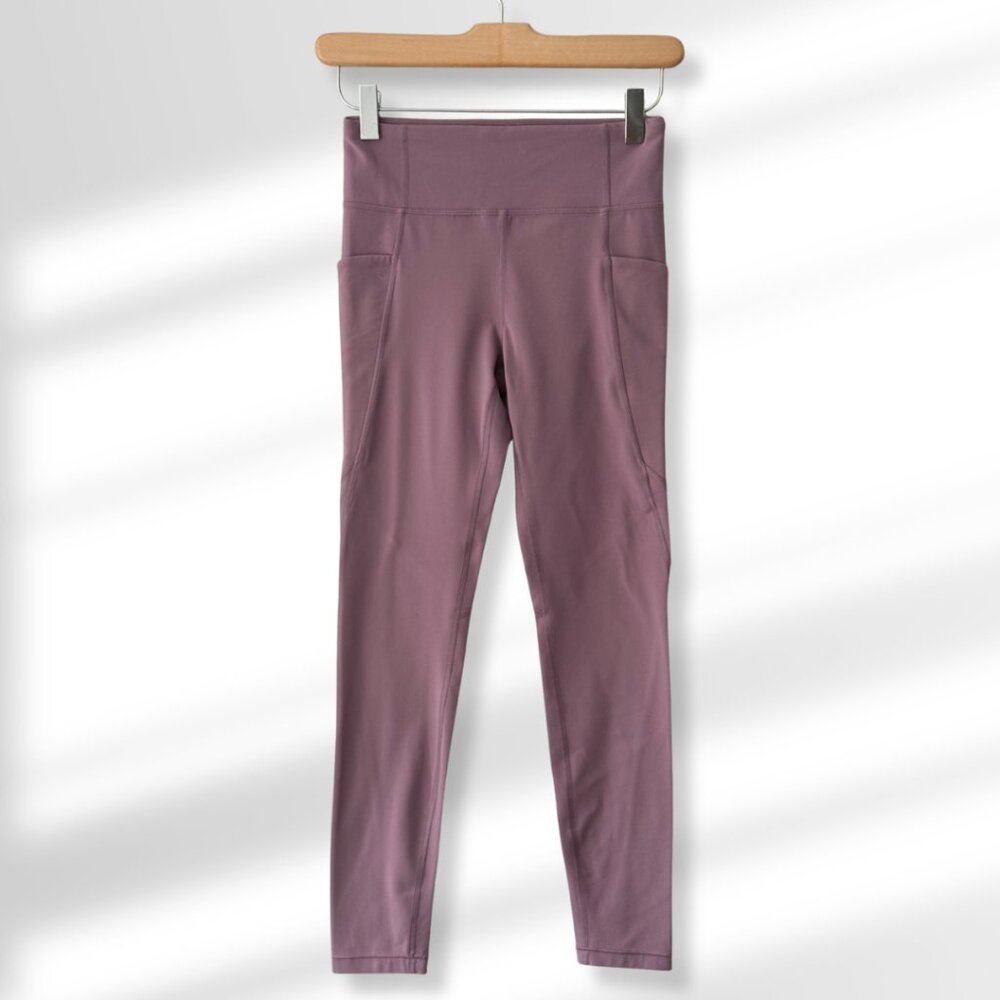 💜 Athleta Girl High Rise Tight Mauve/Pink/Blush Leggings | Size L/12 - Picture 2 of 7